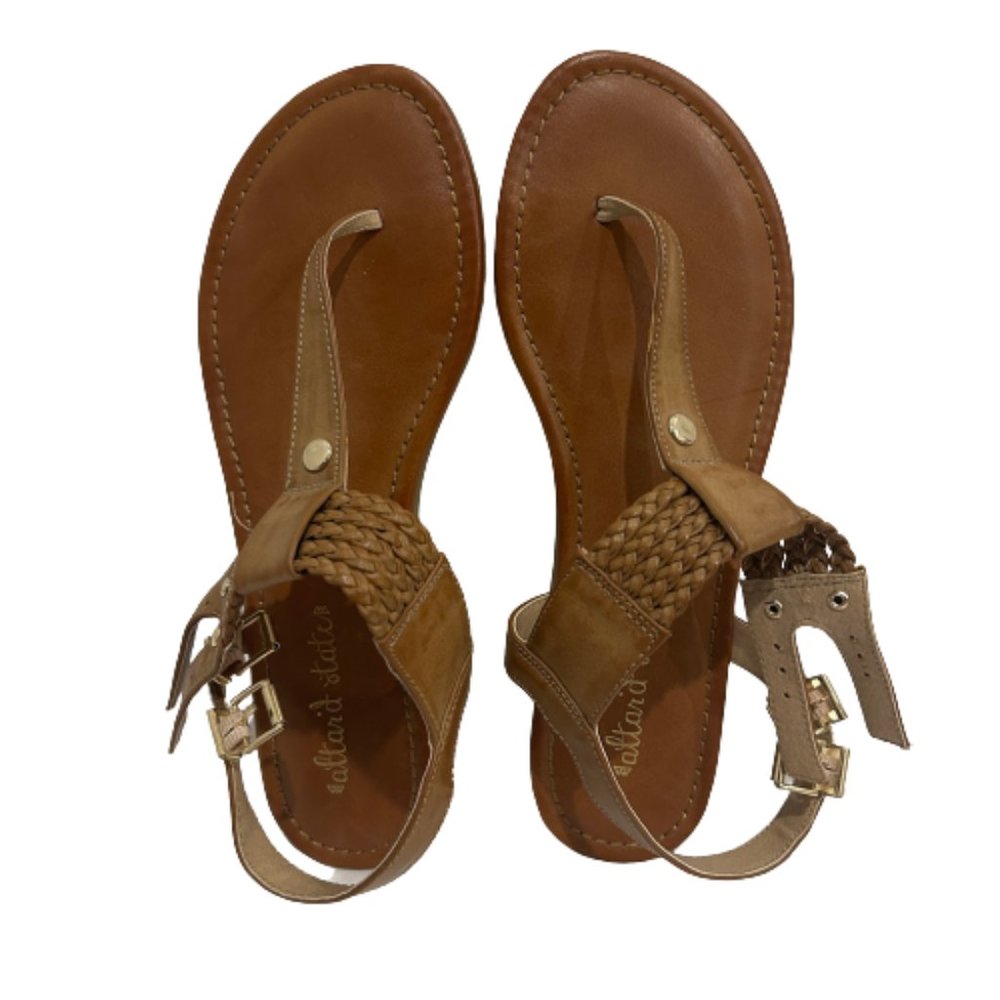 Altar'd State Brown Braided Strap Sandals Women’s Size 8 ½